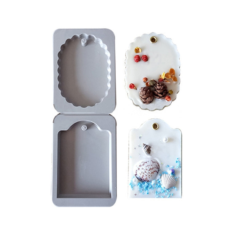 2 PCS DIY Handmade Aromatherapy Gypsum Wax Sheet Silicone Mold, Specification: Lace Ellipse&Castle