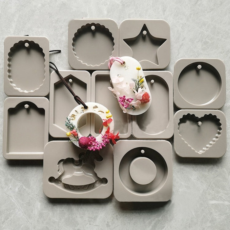 2 PCS DIY Handmade Aromatherapy Gypsum Wax Sheet Silicone Mold, Specification: Lace Ellipse&Castle