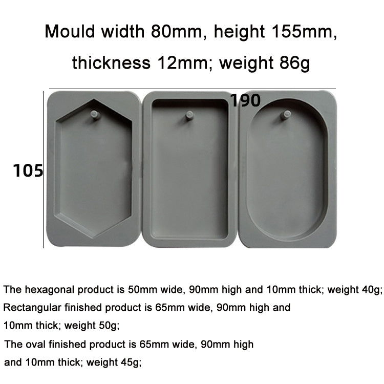 2 PCS DIY Handmade Aromatherapy Gypsum Wax Sheet Silicone Mold, Specification: Hexagonal Elliptical