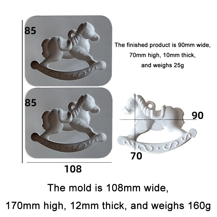 2 PCS DIY Handmade Aromatherapy Gypsum Wax Sheet Silicone Mold, Specification: Rotate Trojan Set