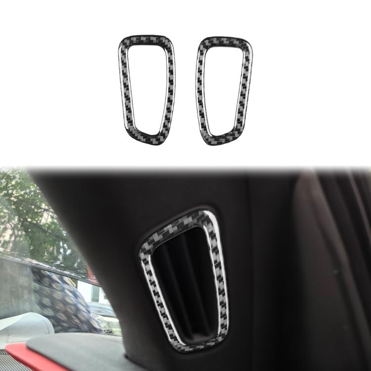 For Chevrolet Corvette C8 2pcs /Set A-Pillar Air Outlet Decorative Stickers - Black