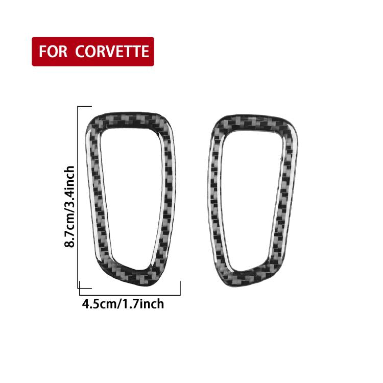For Chevrolet Corvette C8 2pcs /Set A-Pillar Air Outlet Decorative Stickers - Black