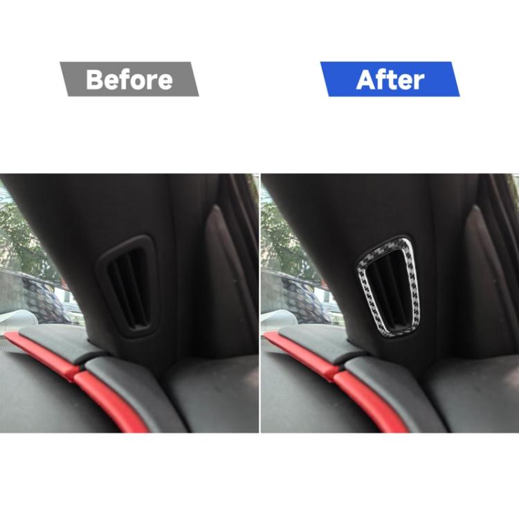 For Chevrolet Corvette C8 2pcs /Set A-Pillar Air Outlet Decorative Stickers - Black