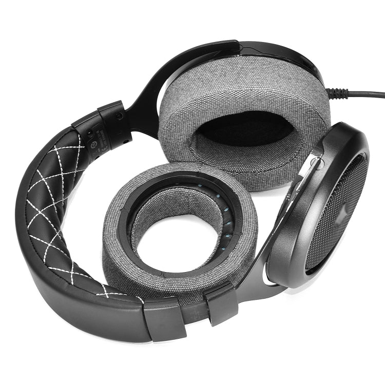 1Pair Earmuffs Earpads  for CORSAIR HS50 Pro HS60 Pro HS70 Pro(Grey Linen Thickened)