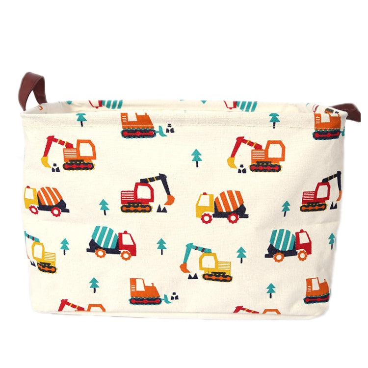 3 PCS Cotton And Linen Desktop Sundries Storage Box With Handle, Size: 38x26cm