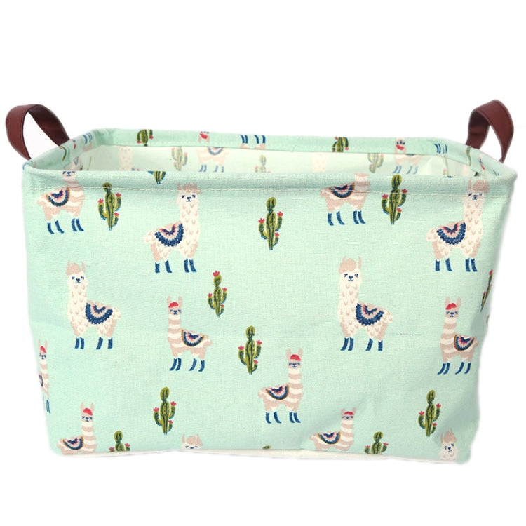 3 PCS Cotton And Linen Desktop Sundries Storage Box With Handle, Size: 38x26cm