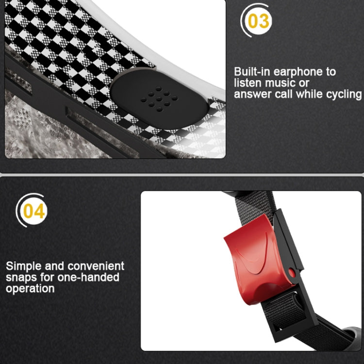 1080P HD Video Smart Helmet, Function: Recorder+Bluetooth Call+Tail Warning Light(White)