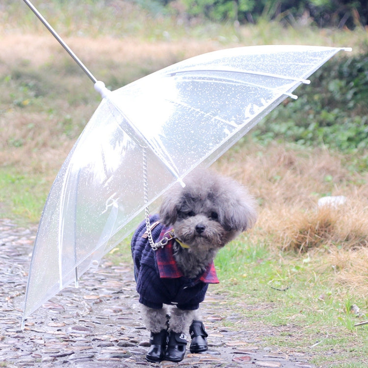 Transparent Towing Umbrella For Pets To Go Out(Transparent)