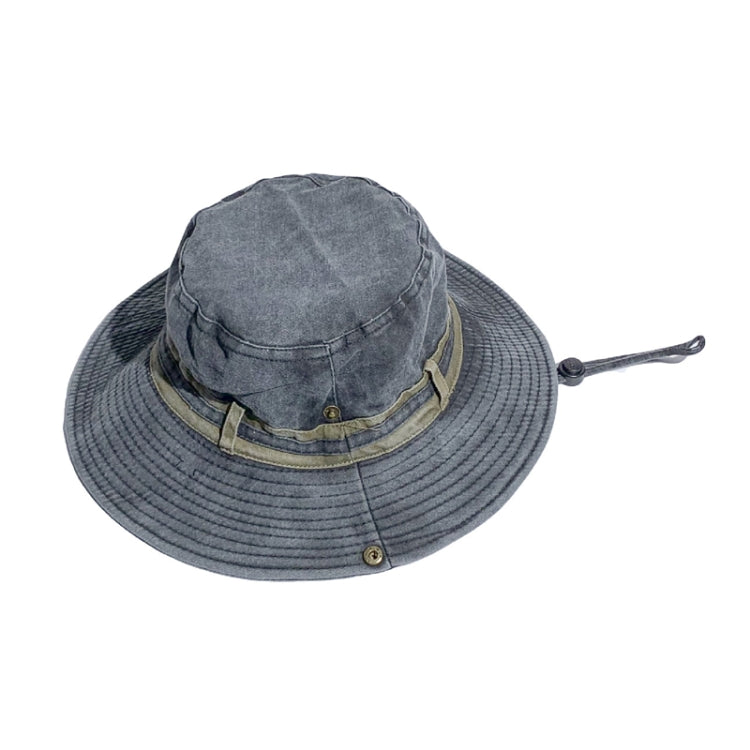 Washed and Distressed Big Brim Fisherman Hat Foldable Sun Hat