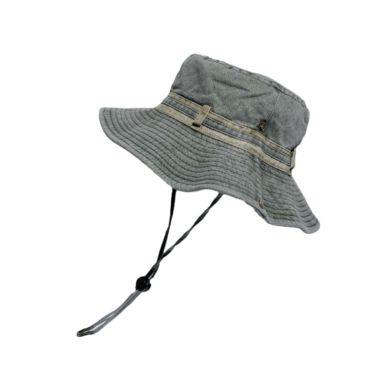 Washed and Distressed Big Brim Fisherman Hat Foldable Sun Hat