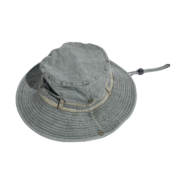 Washed and Distressed Big Brim Fisherman Hat Foldable Sun Hat