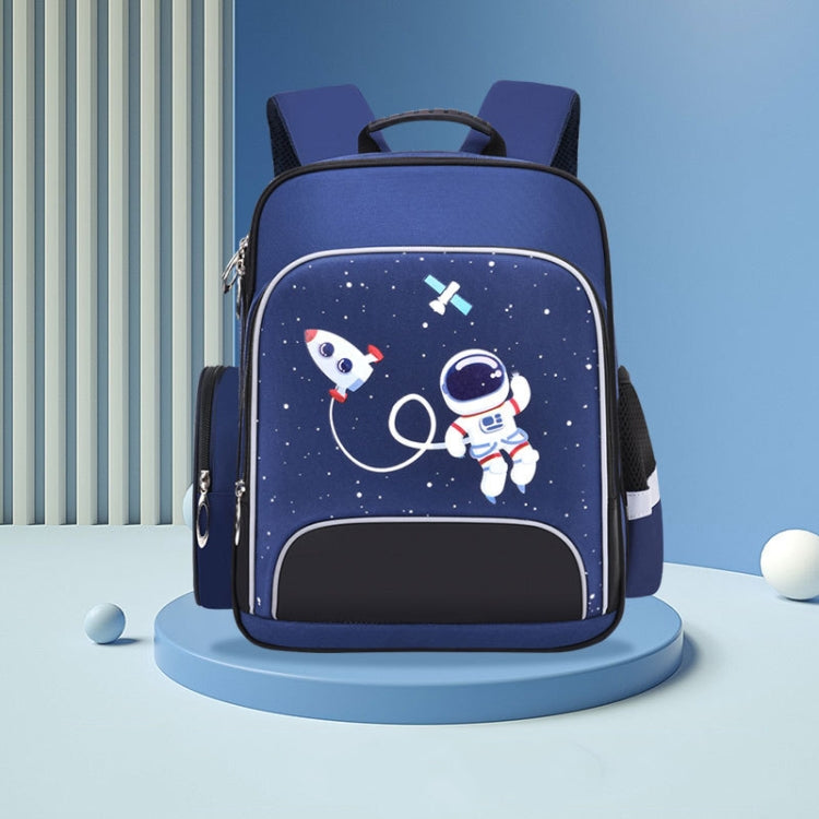 6623 Cartoon Load-reducing Children Schoolbag with Reflective Strips, Size: S (Royal Blue)