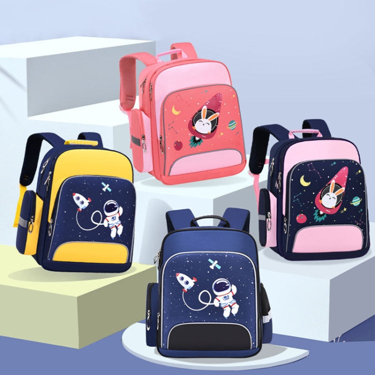 6623 Cartoon Load-reducing Children Schoolbag with Reflective Strips, Size: S (Royal Blue)
