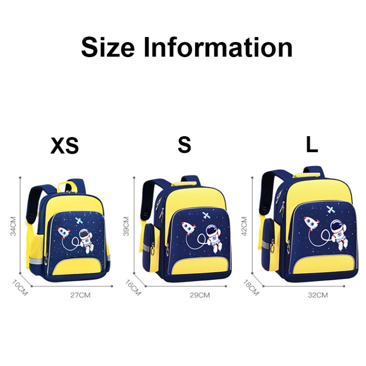 6623 Cartoon Load-reducing Children Schoolbag with Reflective Strips, Size: S (Royal Blue)