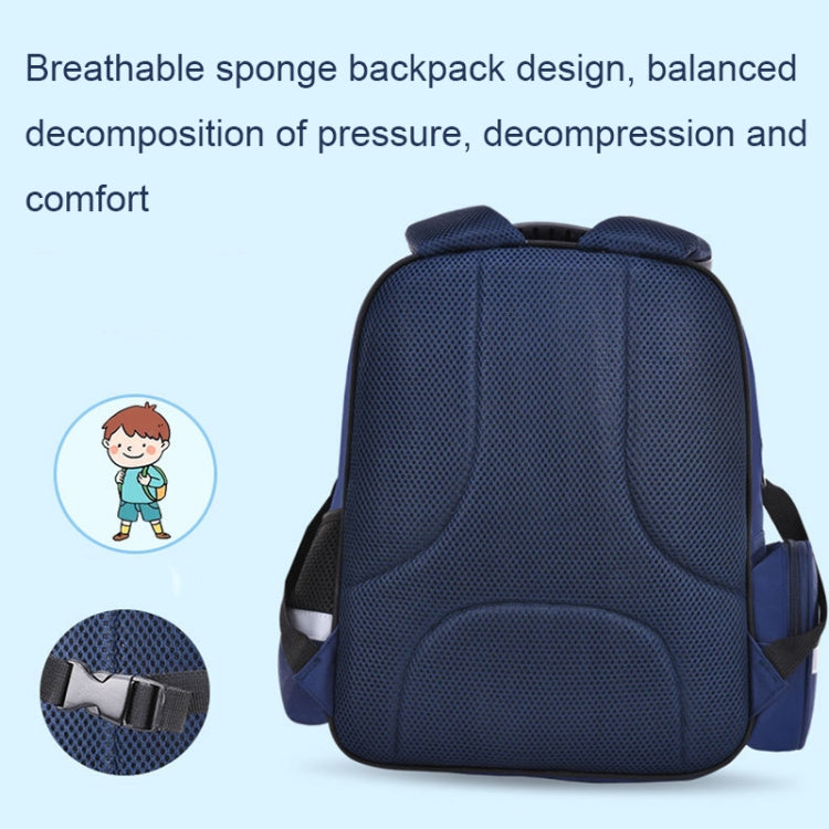 6623 Cartoon Load-reducing Children Schoolbag with Reflective Strips, Size: S (Royal Blue)