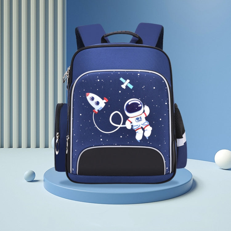 6623 Cartoon Load-reducing Children Schoolbag with Reflective Strips, Size: L (Royal Blue)