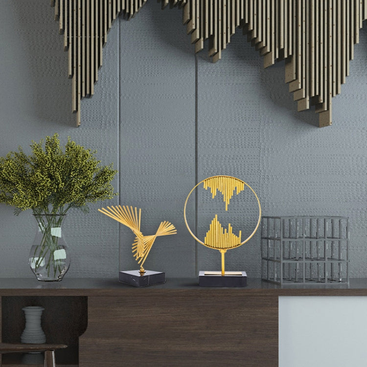 BJ348 3D Geometric Shape Wrought Iron Ornaments, Size: S (Happy Cube)