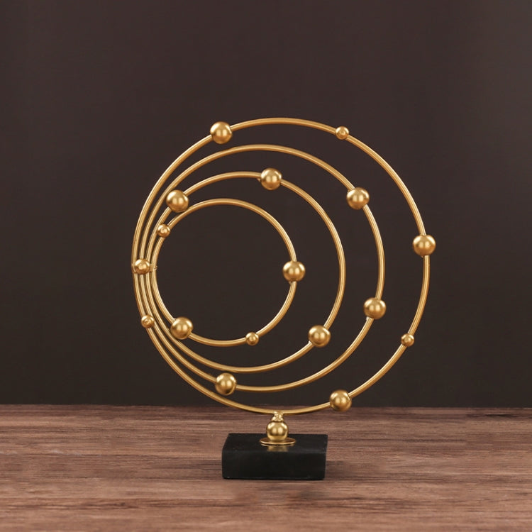 BJ348 3D Geometric Shape Wrought Iron Ornaments, Size: Planet