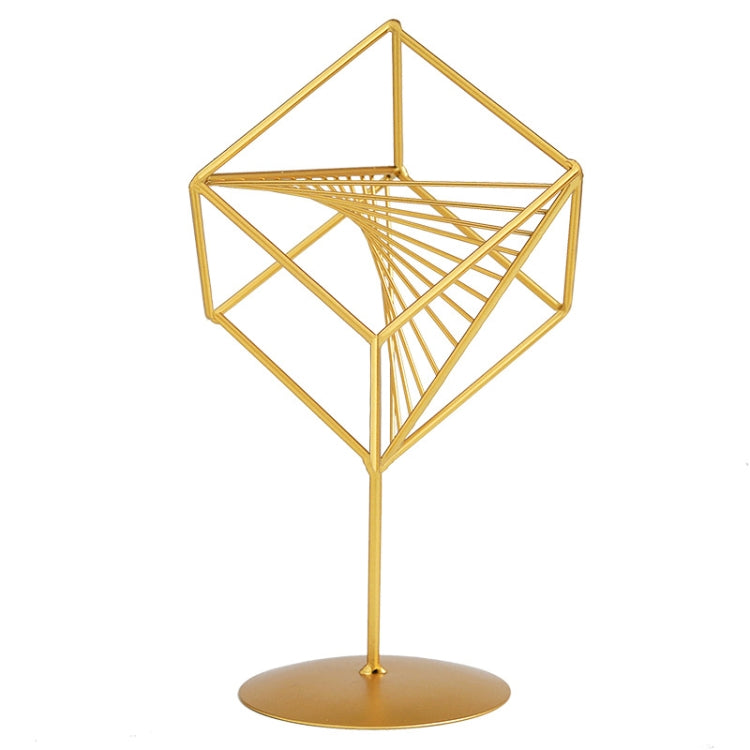 BJ303 3D Geometric Shape Wrought Iron Ornaments(Happy Cube)