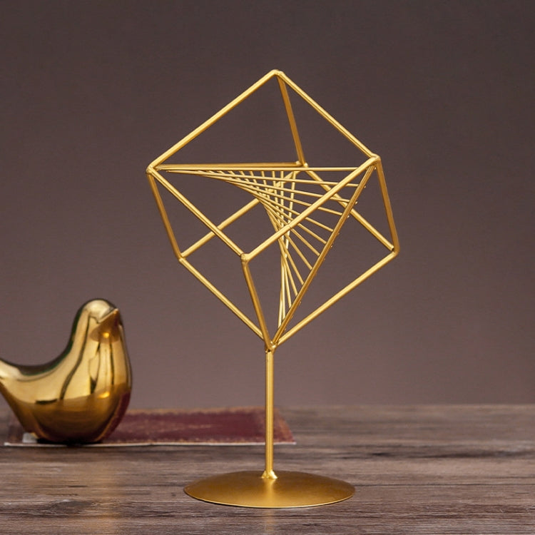 BJ303 3D Geometric Shape Wrought Iron Ornaments(Happy Cube)