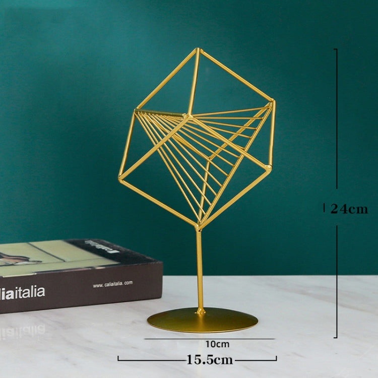 BJ303 3D Geometric Shape Wrought Iron Ornaments(Happy Cube)