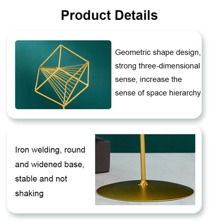 BJ303 3D Geometric Shape Wrought Iron Ornaments(Happy Cube)