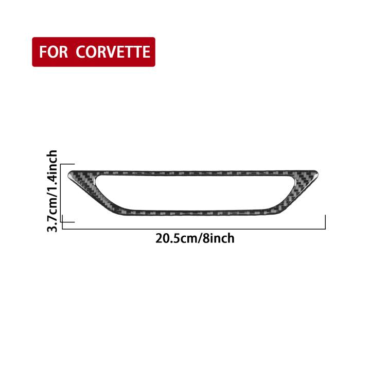 For Chevrolet Corvette C8 Trunk Handle Decoration Sticker - Black