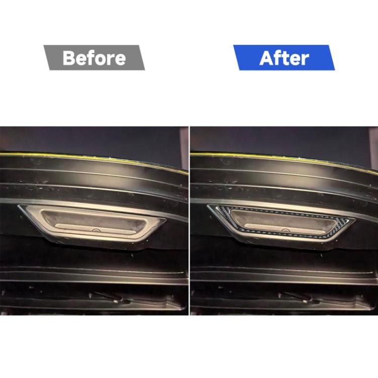 For Chevrolet Corvette C8 Trunk Handle Decoration Sticker - Black