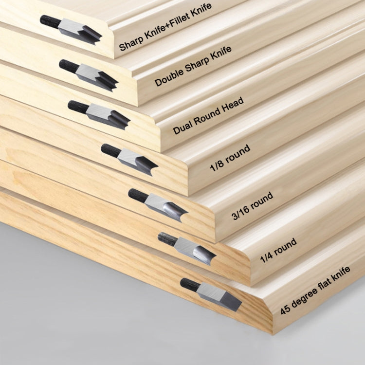Adjustable Depth Woodworking Chamfering Planer, Specification: 1/4 Round Cutter Head