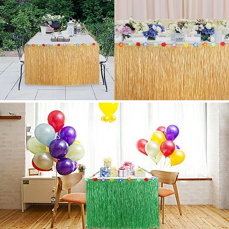 Hawaiian Table Dress Seaside Party Festive Bazaar Table Decorations, Size: 276x