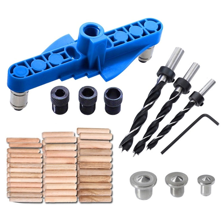 DIY Woodworking Hole Locator Self-Centering Marker, Model: Blue Drill Bit+60 Wood Tips+Top