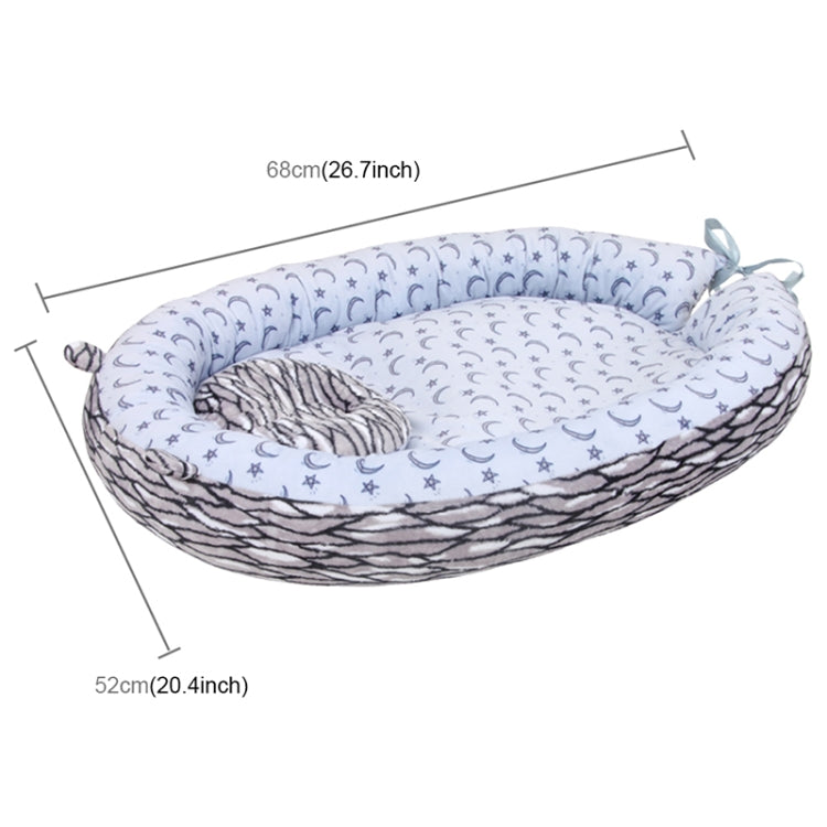 Baby Nest Bed Crib Portable Removable And Washable Cartoon Crib Travel Bed With A Pillow For Children Infant Kids Cotton Cradle