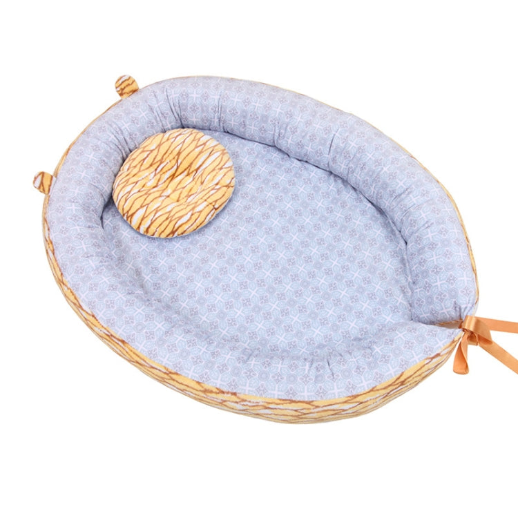 Baby Nest Bed Crib Portable Removable And Washable Cartoon Crib Travel Bed With A Pillow For Children Infant Kids Cotton Cradle