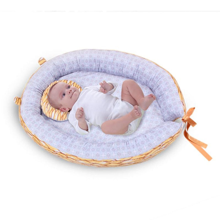 Baby Nest Bed Crib Portable Removable And Washable Cartoon Crib Travel Bed With A Pillow For Children Infant Kids Cotton Cradle