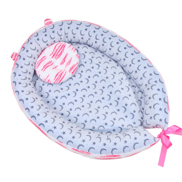 Baby Nest Bed Crib Portable Removable And Washable Cartoon Crib Travel Bed With A Pillow For Children Infant Kids Cotton Cradle