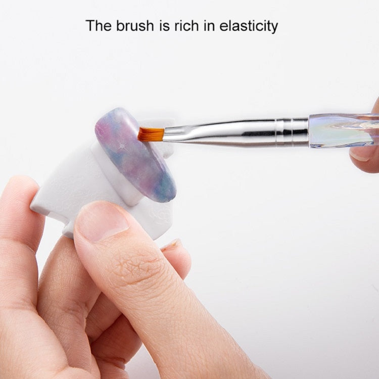 2 PCS Aurora Ice Transparent Nail Drawing Pen Light Therapy Paint Pen Flat Phototherapy Pen