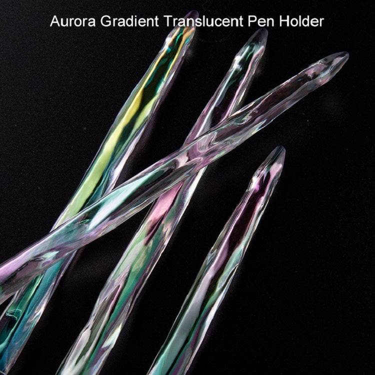 2 PCS Aurora Ice Transparent Nail Drawing Pen Light Therapy Paint Pen Flat Phototherapy Pen