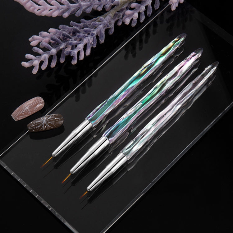 2 PCS Aurora Ice Transparent Nail Drawing Pen Light Therapy Paint Pen Drawing Pen