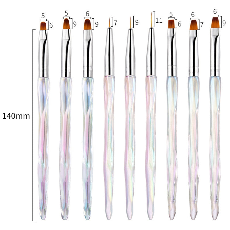 2 PCS Aurora Ice Transparent Nail Drawing Pen Light Therapy Paint Pen Paint Pen