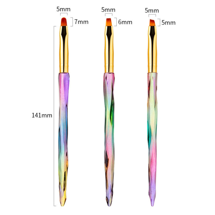 2 PCS Aurora Ice Transparent Nail Drawing Pen Light Therapy Paint Pen Gradient Phototherapy Pen