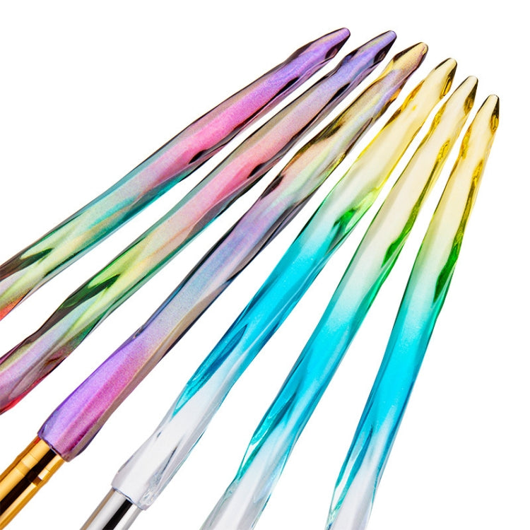 2 PCS Aurora Ice Transparent Nail Drawing Pen Light Therapy Paint Pen Gradient Phototherapy Pen