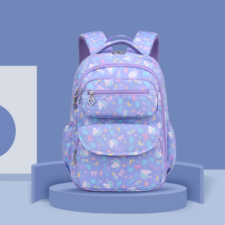 Large Capacity Waterproof Large Opening Children Schoolbag, Size: S (Purple)