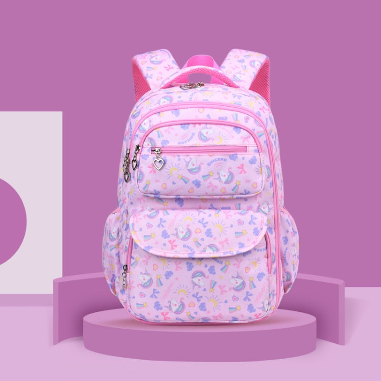 Large Capacity Waterproof Large Opening Children Schoolbag, Size: L (Unicorn Pink)