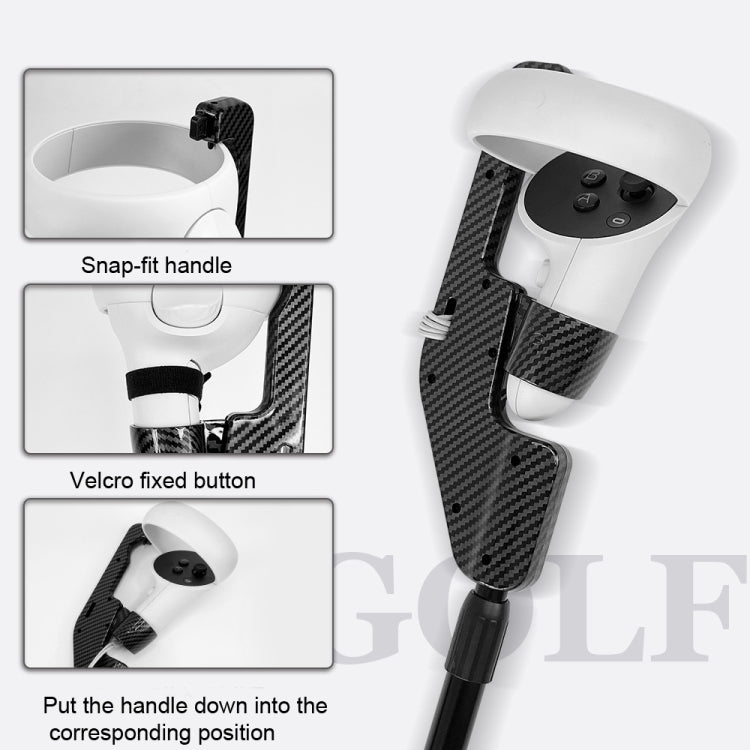 Carbon Fiber Golf Club Adapter for Oculus Quest 2 Controller
