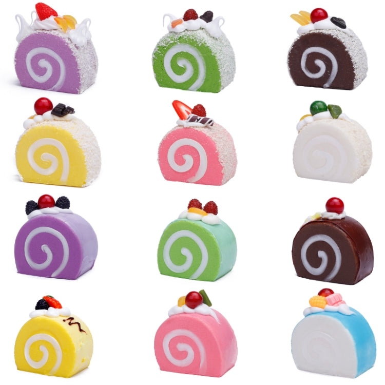 20 PCS Simulation Egg Roll Cake Refrigerator Sticker Photography Props Decoration