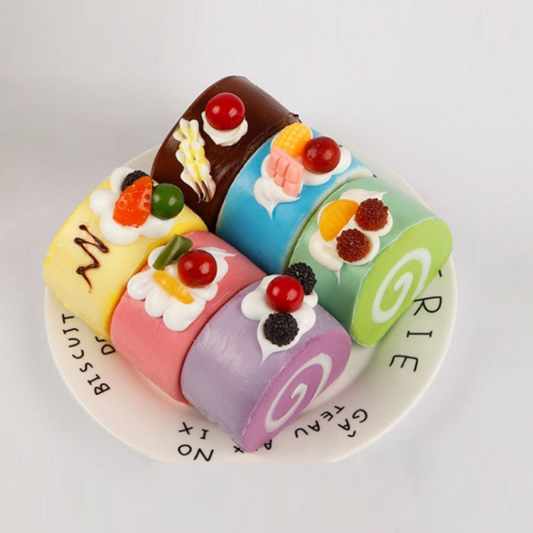 20 PCS Simulation Egg Roll Cake Refrigerator Sticker Photography Props Decoration