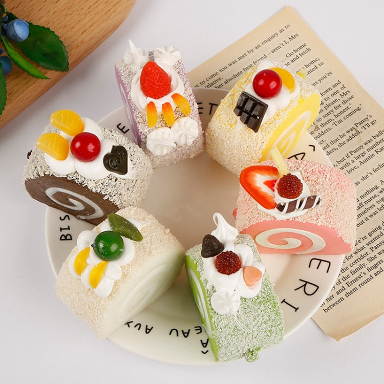 20 PCS Simulation Egg Roll Cake Refrigerator Sticker Photography Props Decoration