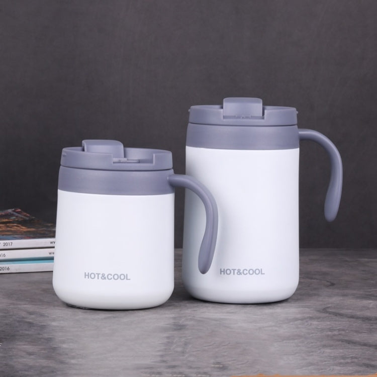 Round Bottom Flip Lid Office Cup Drinking Cup With Handle, Capacity: