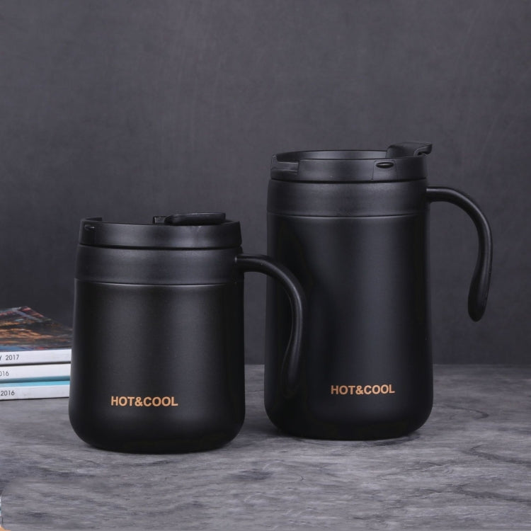 Round Bottom Flip Lid Office Cup Drinking Cup With Handle, Capacity:
