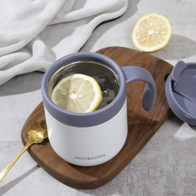 Round Bottom Flip Lid Office Cup Drinking Cup With Handle, Capacity: